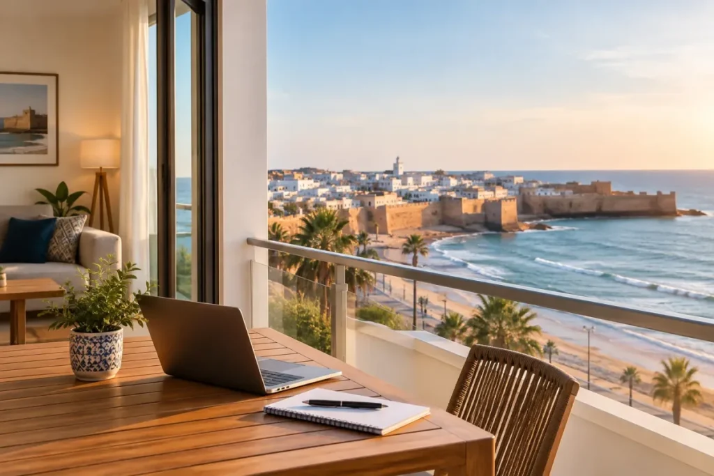 Appartement à louer à El Jadida avec vue sur la ville