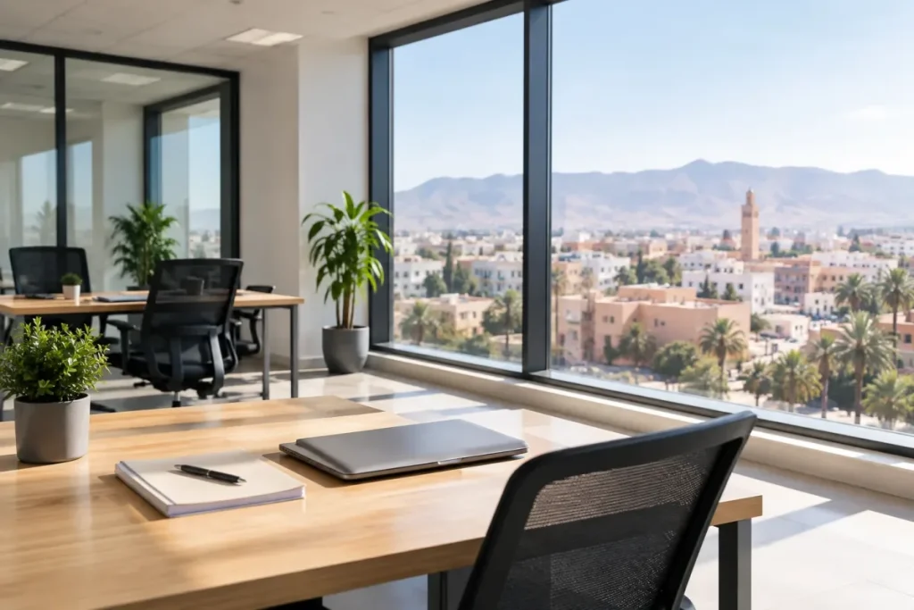Bureau professionnel à vendre à Oujda avec espace de travail lumineux
