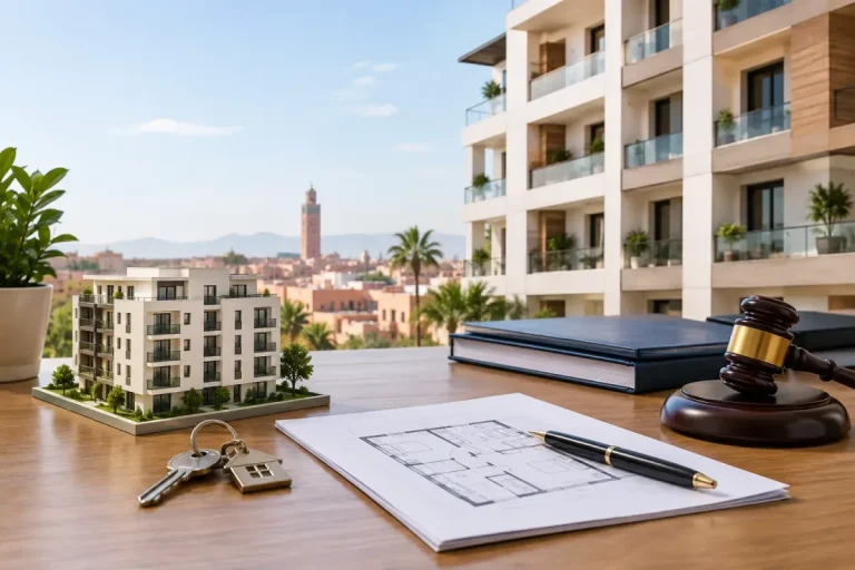 Immeuble en copropriété au Maroc avec parties communes