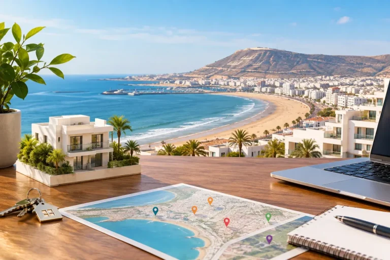 Immobilier Agadir 2026 : prix au m², quartiers, achat, vente et location