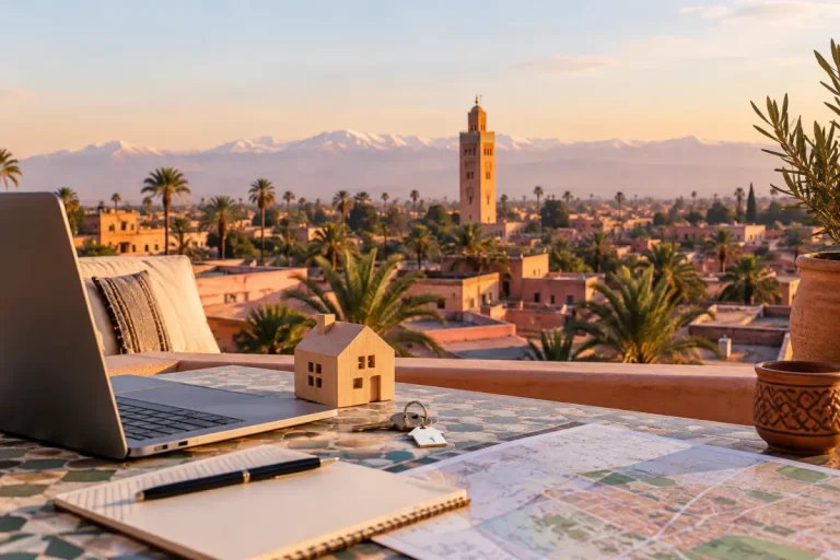 Vue de Marrakech illustrant un investissement immobilier
