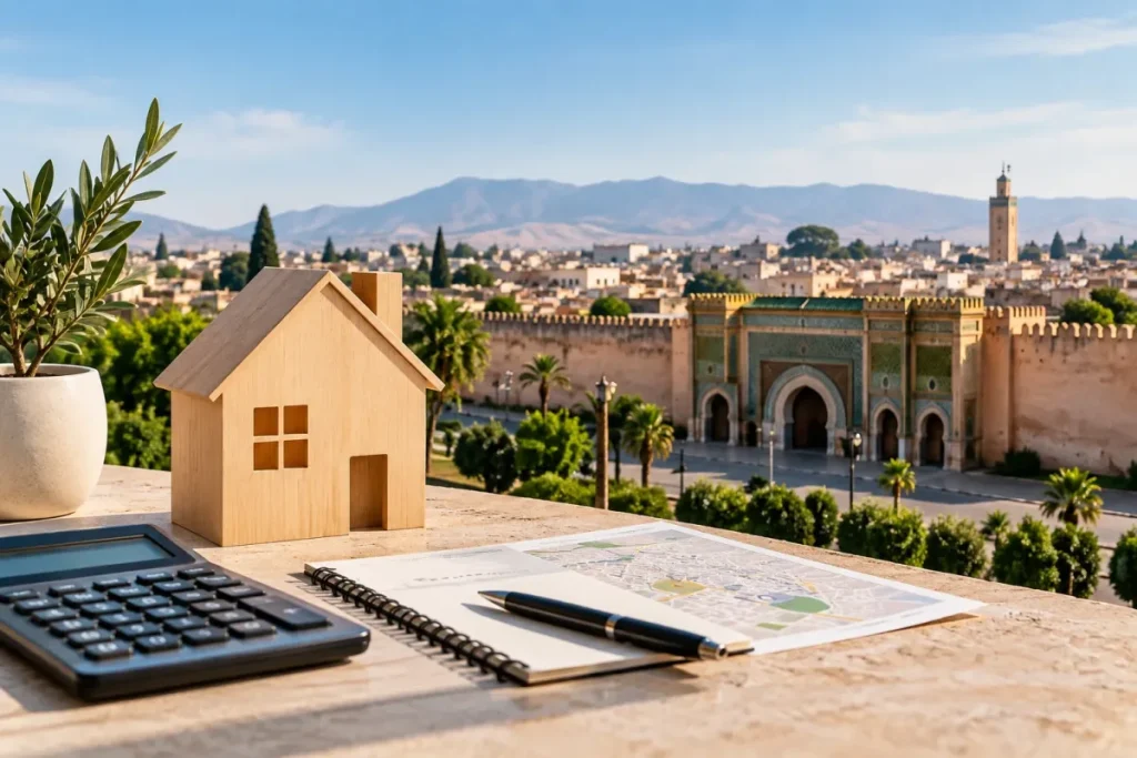 Maison à vendre à Meknès avec indication du prix au m²