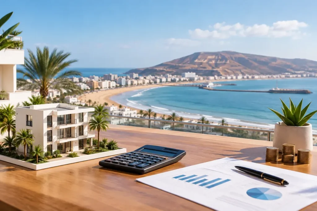 Calcul du rendement locatif d’un appartement à Agadir