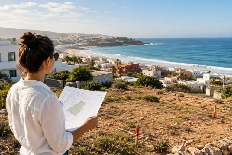 Terrain à vendre à Tamraght avec vue sur l’océan