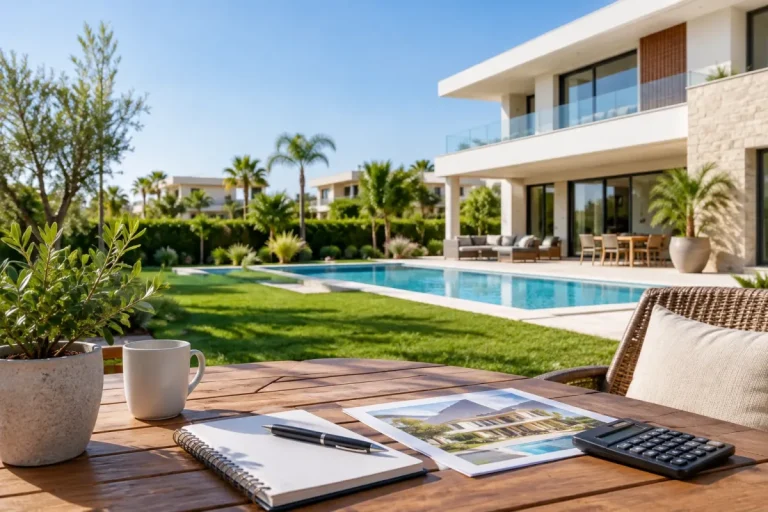 Villa à louer à Bouskoura avec jardin et piscine