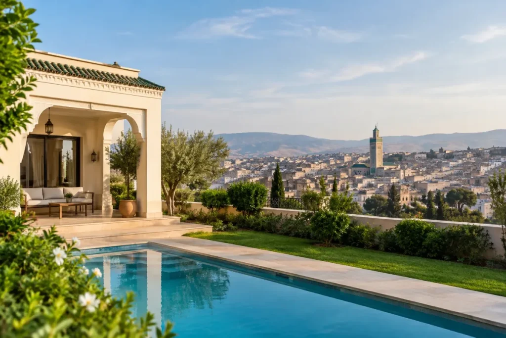 Villa à louer à Fès avec jardin et piscine