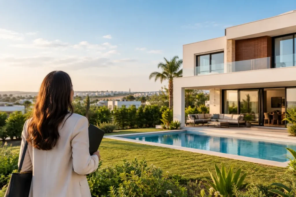 Villa à vendre à Bouskoura avec piscine et jardin